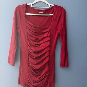 Express Women's Scarlet Ruched Blouse